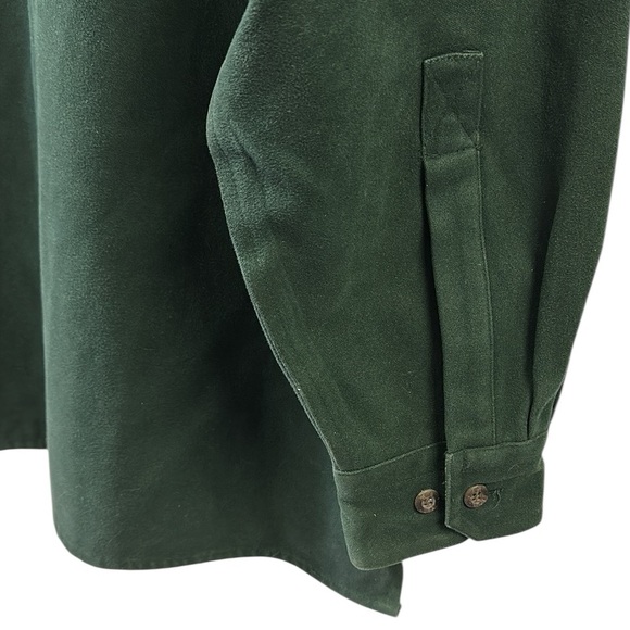 Levis Cotton Sueded Forest Green Double Pocket Utility Jacket Shacket Shirt XL - Picture 6 of 11